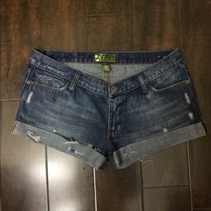 Hollister distress denim shorts